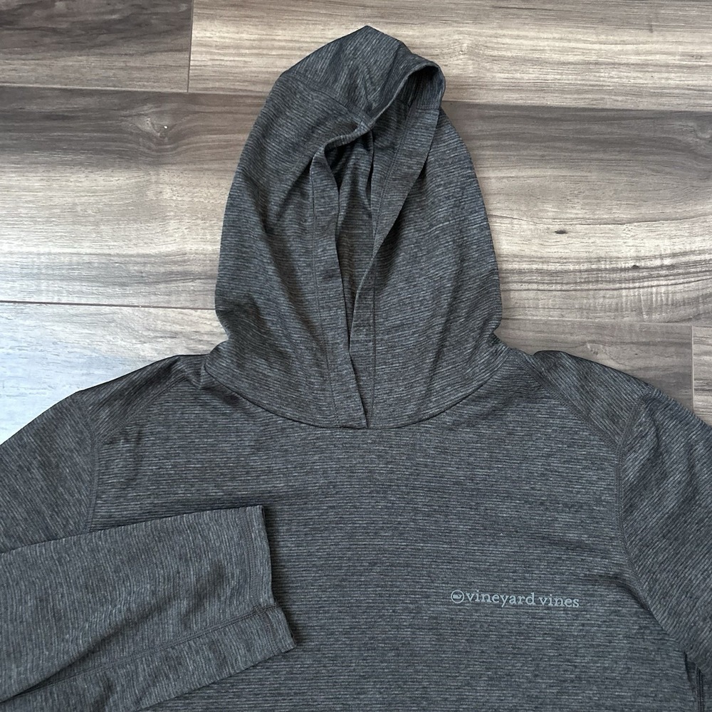 Vineyard Vines Performance Hoodie Mens 1XB Gray Whale Stretch Beach Gym Tech
